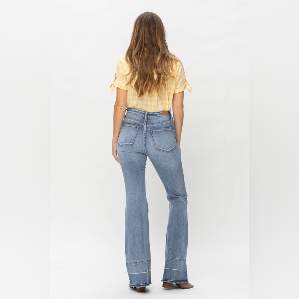 JUDY BLUE | High Waist Tummy Control Release Hem Flare - Style #88486 - Picture 8 of 10